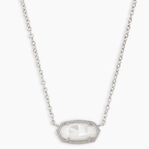 Kendra Scott Elisa Silver Necklace In Ivory Pearl